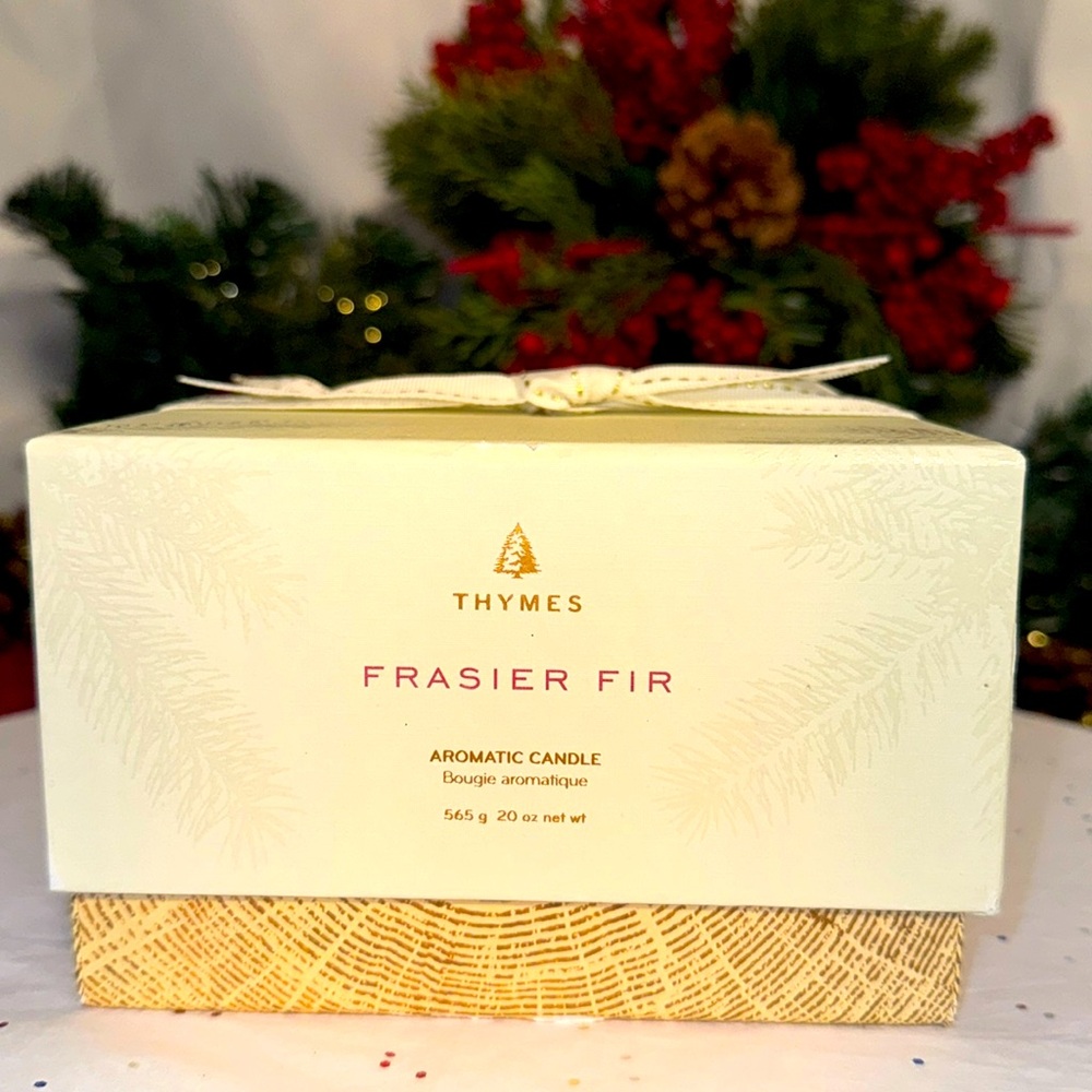 Thymes Frasier Fir Candle - Gilded Collection 20 oz
